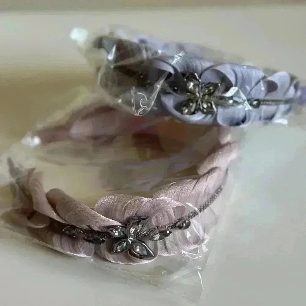 High-grade Rhinestone Chain Detail Non-slip Headband